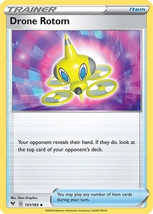 'Pokemon - 'Drone Rotom 151/185  - Reverse Holofoil SWSH04 Vivid Voltage - Uncommon