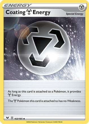 'Pokemon - 'Coating Metal Energy 163/185  - Reverse Holofoil SWSH04 Vivid Voltage - Uncommon