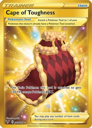 'Pokemon - 'Cape of Toughness (Secret) 200/185  - Holofoil SWSH04 Vivid Voltage - Secret Rare