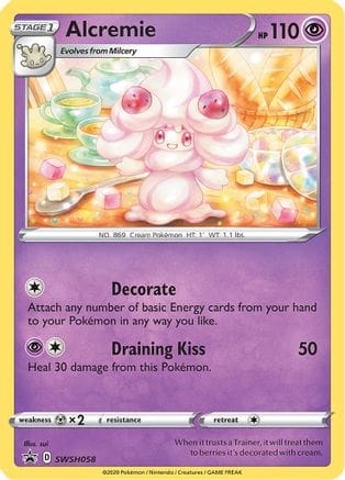 'Pokemon - 'Alcremie SWSH058  - Holofoil SWSH Sword & Shield Promo Cards - Promo