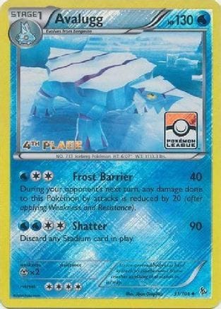 'Pokemon - 'Avalugg 031/106  - Reverse Holofoil League & Championship Cards - Promo