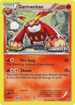 'Pokemon - 'Darmanitan 025/114  - Holofoil Black and White Promos - Promo