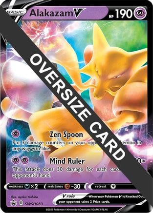 'Pokemon - 'Alakazam V SWSH083  - Holofoil Jumbo Cards - Promo