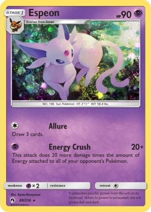 'Pokemon - 'Espeon 089/214  - Holofoil Blister Exclusives - Promo