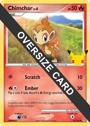 'Pokemon - 'Chimchar 076/130  First Partner Pack - Promo