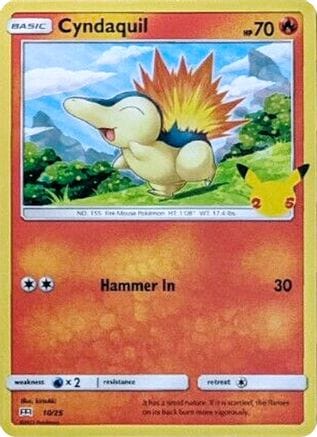 'Pokemon - 'Cyndaquil 010/25  McDonalds 25th Anniversary Promos - Promo