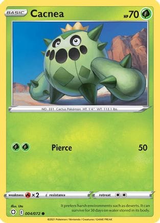 'Pokemon - 'Cacnea 004/072  Shining Fates - Common