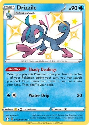 'Pokemon - 'Drizzile SV026/SV122  - Holofoil Shining Fates Shiny Vault - Shiny Holo Rare