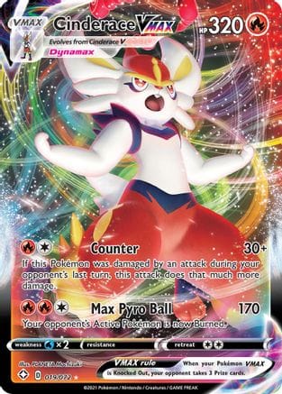 'Pokemon - 'Cinderace VMAX 019/072  - Holofoil Shining Fates - Ultra Rare