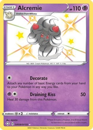 'Pokemon - 'Alcremie SV058/SV122  - Holofoil Shining Fates Shiny Vault - Shiny Holo Rare