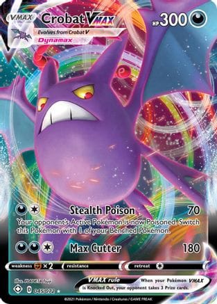 'Pokemon - 'Crobat VMAX 045/072  - Holofoil Shining Fates - Ultra Rare