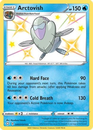 'Pokemon - 'Arctovish SV037/SV122  - Holofoil Shining Fates Shiny Vault - Shiny Holo Rare