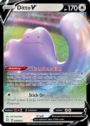 'Pokemon - 'Ditto V 050/072  - Holofoil Shining Fates - Ultra Rare