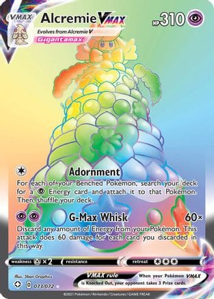 'Pokemon - 'Alcremie VMAX (Secret) 073/072  - Holofoil Shining Fates - Secret Rare