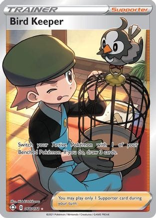'Pokemon - 'Bird Keeper (Full Art) 066/072  - Holofoil Shining Fates - Ultra Rare