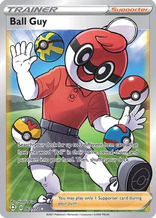 'Pokemon - 'Ball Guy (Full Art) 065/072  - Holofoil Shining Fates - Ultra Rare