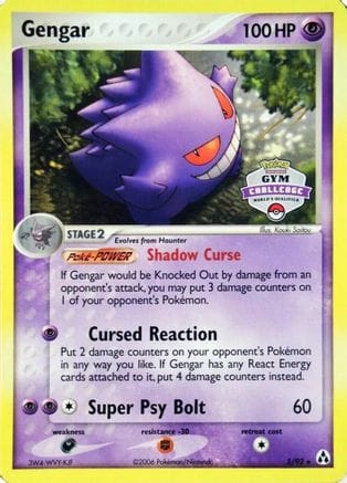 'Pokemon - 'Gengar 005/92  League & Championship Cards - Promo