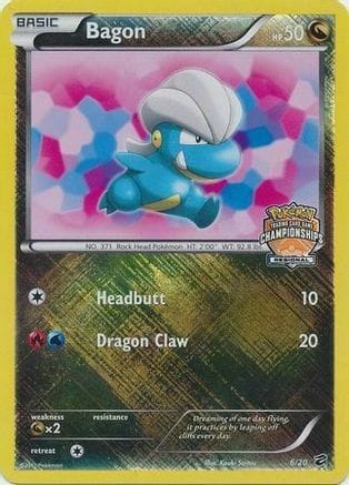 'Pokemon - 'Bagon 006/20  - Holofoil League & Championship Cards - Promo