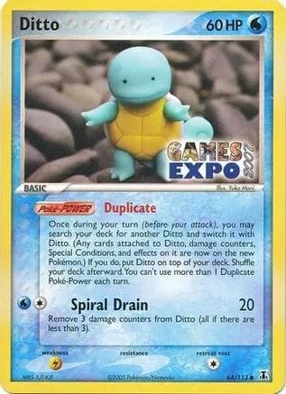 'Pokemon - 'Ditto (Squirtle) 064/113  Miscellaneous Cards & Products - Promo