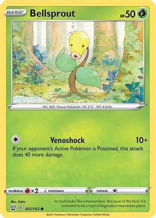 'Pokemon - 'Bellsprout 001/163  SWSH05 Battle Styles - Common