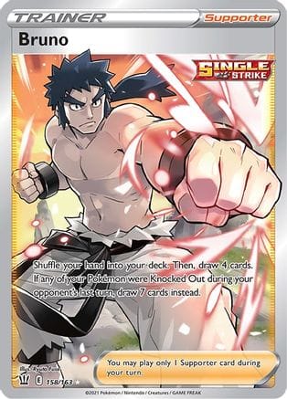 'Pokemon - 'Bruno (Full Art) 158/163  - Holofoil SWSH05 Battle Styles - Ultra Rare