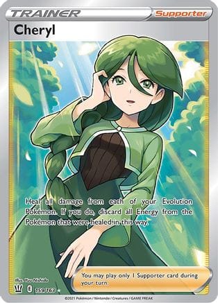 'Pokemon - 'Cheryl (Full Art) 159/163  - Holofoil SWSH05 Battle Styles - Ultra Rare