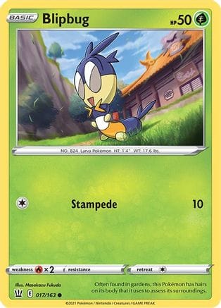 'Pokemon - 'Blipbug 017/163  SWSH05 Battle Styles - Common