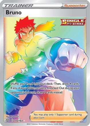 'Pokemon - 'Bruno (Secret) 172/163  - Holofoil SWSH05 Battle Styles - Secret Rare