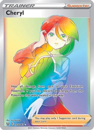 'Pokemon - 'Cheryl (Secret) 173/163  - Holofoil SWSH05 Battle Styles - Secret Rare