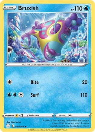 'Pokemon - 'Bruxish 043/163  SWSH05 Battle Styles - Uncommon