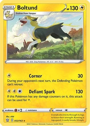 'Pokemon - 'Boltund 053/163  SWSH05 Battle Styles - Rare