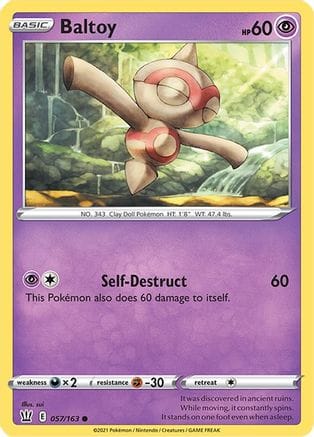 'Pokemon - 'Baltoy 057/163  SWSH05 Battle Styles - Common