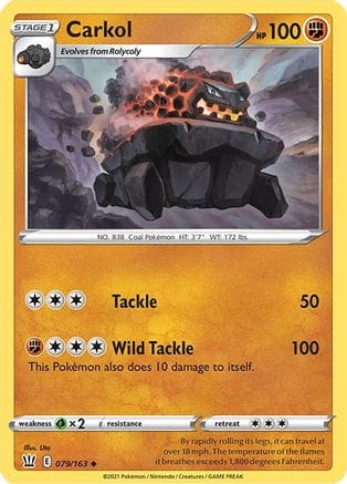 'Pokemon - 'Carkol 079/163  SWSH05 Battle Styles - Uncommon