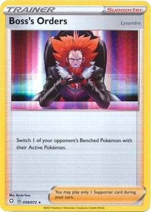 'Pokemon - 'Boss's Orders 058/072  - Holofoil Deck Exclusives - Holo Rare
