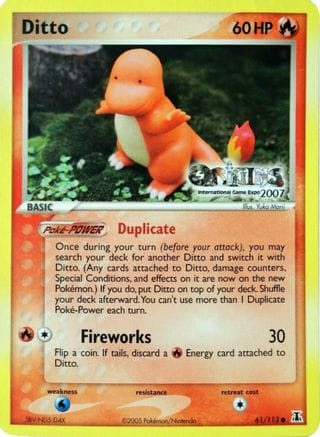 'Pokemon - 'Ditto 061/113  Nintendo Promos - Promo