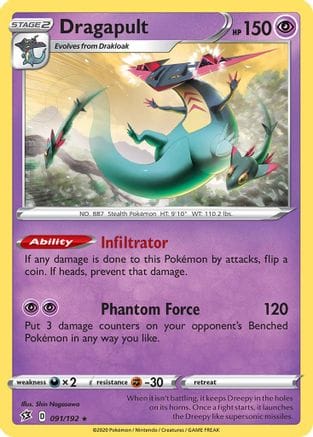 'Pokemon - 'Dragapult 091/192  Deck Exclusives - Rare
