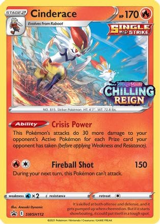 'Pokemon - 'Cinderace SWSH112  - Holofoil SWSH Sword & Shield Promo Cards - Promo