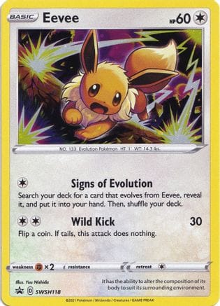 'Pokemon - 'Eevee SWSH118  - Holofoil SWSH Sword & Shield Promo Cards - Promo