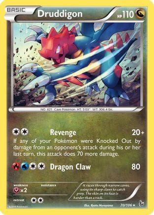 'Pokemon - 'Druddigon 070/106  Deck Exclusives - Rare