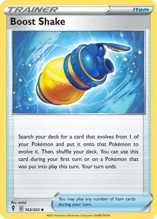 'Pokemon - 'Boost Shake 142/203  SWSH07 Evolving Skies - Uncommon