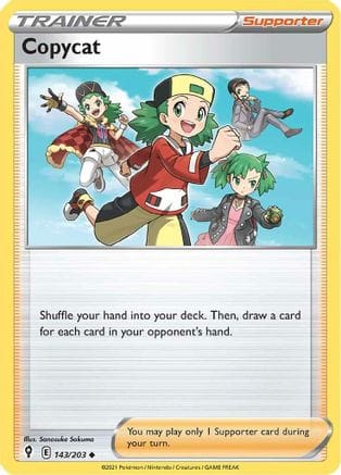 'Pokemon - 'Copycat 143/203  SWSH07 Evolving Skies - Uncommon