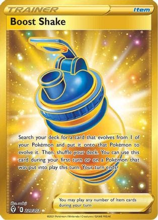 'Pokemon - 'Boost Shake (Secret) 229/203  - Holofoil SWSH07 Evolving Skies - Secret Rare