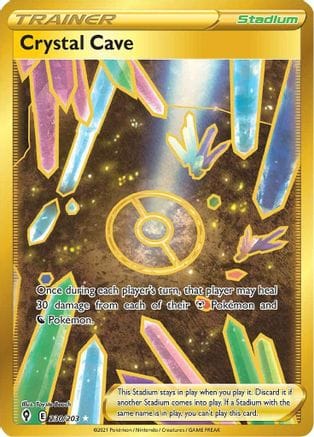 'Pokemon - 'Crystal Cave (Secret) 230/203  - Holofoil SWSH07 Evolving Skies - Secret Rare