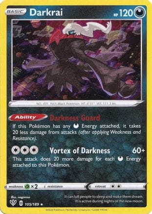 'Pokemon - 'Darkrai 105/189  - Holofoil Miscellaneous Cards & Products - Promo