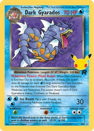 'Pokemon - 'Dark Gyarados 008/82  - Holofoil Celebrations Classic Collection - Classic Collection