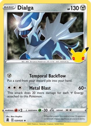 'Pokemon - 'Dialga 020/025  - Holofoil Celebrations - Holo Rare