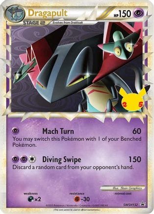 'Pokemon - 'Dragapult (Prime) SWSH132  - Holofoil SWSH Sword & Shield Promo Cards - Promo