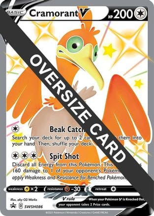 'Pokemon - 'Cramorant V SWSH086  - Holofoil Jumbo Cards - Promo
