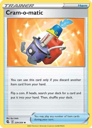'Pokemon - 'Cram-o-matic 229/264  - Reverse Holofoil SWSH08 Fusion Strike - Uncommon