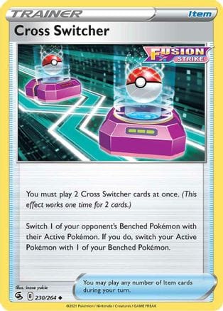 'Pokemon - 'Cross Switcher 230/264  SWSH08 Fusion Strike - Uncommon